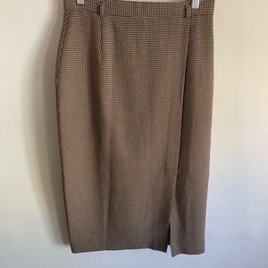 Vintage‎ Houndstooth Midi Pencil Skirt Office Siren Professional Pinup